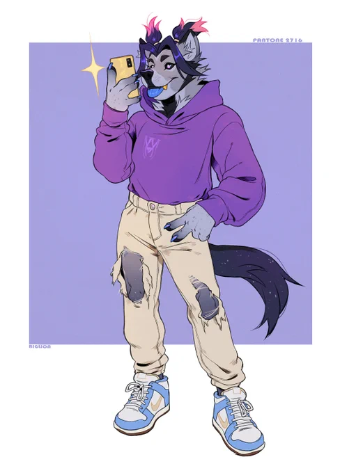 🌌 P a n t o n e 2 7 1 6 🌌
Huge Lavender vibes from @BeetleYeen 
Stole another character to practise, super enjoying this style and brush! (its just my sketch brush but flattened a bit with opacity on max? its nice) 