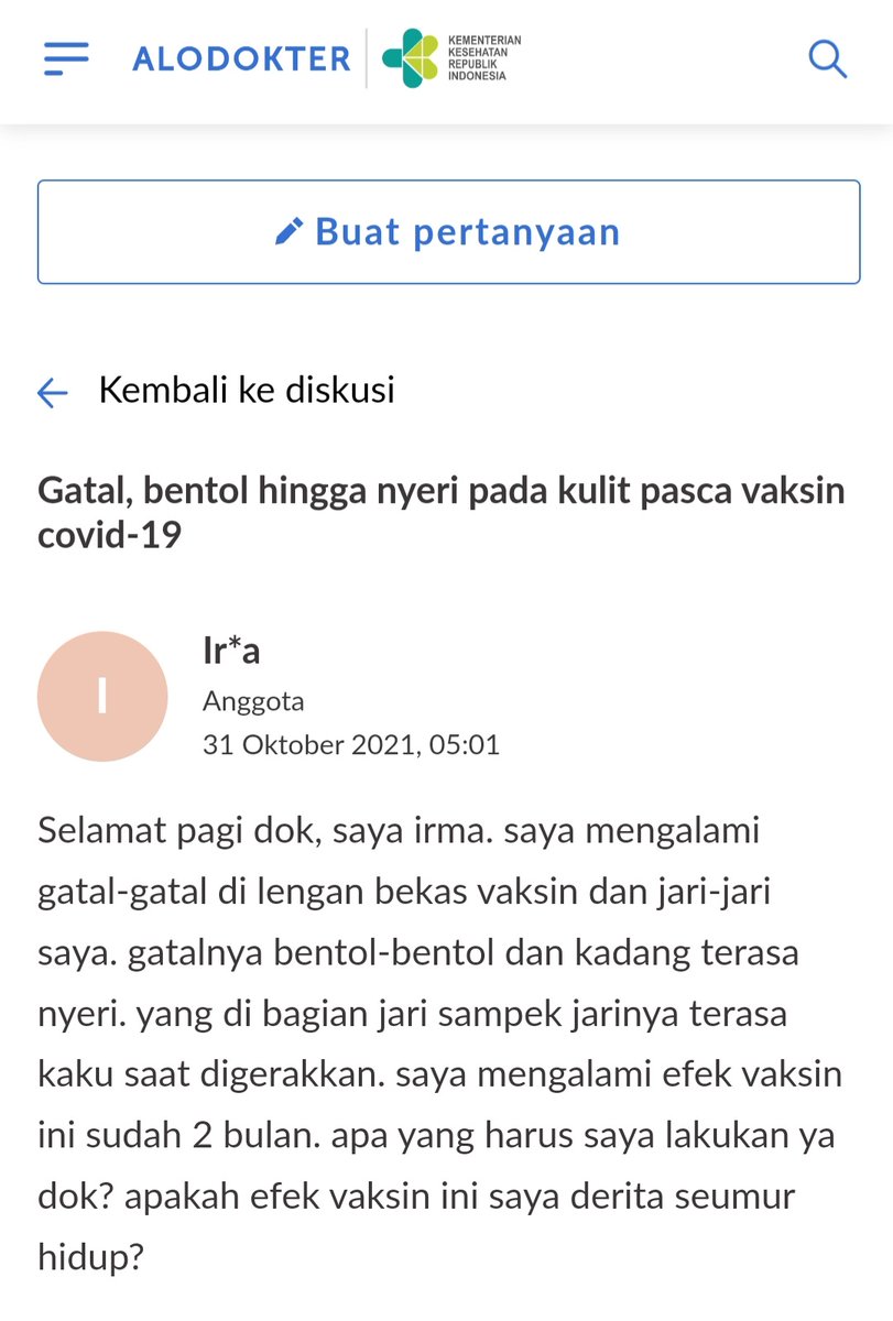 onotrakVD's tweet photo. Tolong donk @KemenkesRI saya mengalami gatal2 alergi setelah vaksin AZ dan kata dokter kulit sudah kronis. Saya lihat juga banyak yg mengalaminya selain saya, apakah tdk ada response? 
#efeksampingvaksin #alergivaksin #alergivaksinasi #alergi #gejalavaksin #gatalsetelahvaksin https://t.co/4yoLDKsPTo