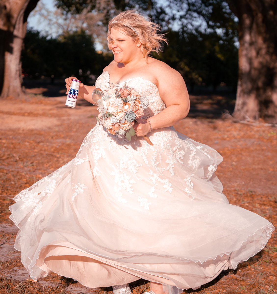 Classic wedding day <a href="/budlight/">Bud Light</a> seltzer! #schucksitsfinallyhappening
