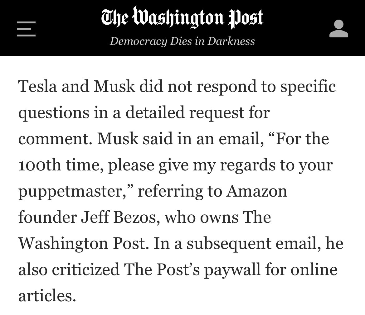 “For the 100th time, please give my regards to your puppetmaster” — <a href="/elonmusk/">Elon Musk</a> 🤣