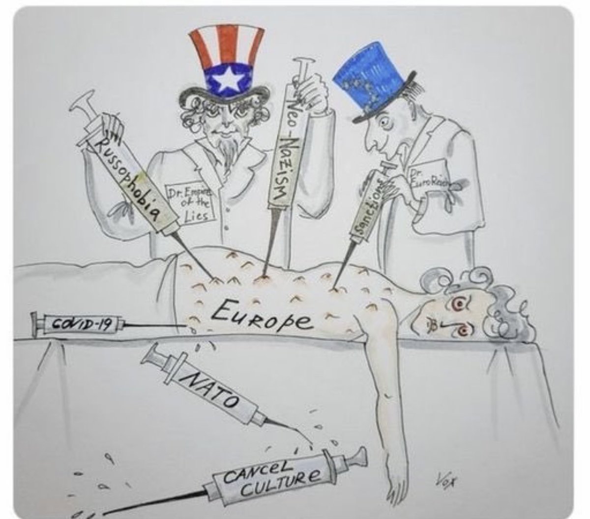 Bu karikatürler Macron’u çok kızdırmış. Paris’teki Rus elçiliği de paylaşınca elçiyi Dışişlerine çağırmışlar. Elçilik de kaldırmış. O halde biz yayınlayalım, bizi de elçiliğe çağıracak halleri yok ya.