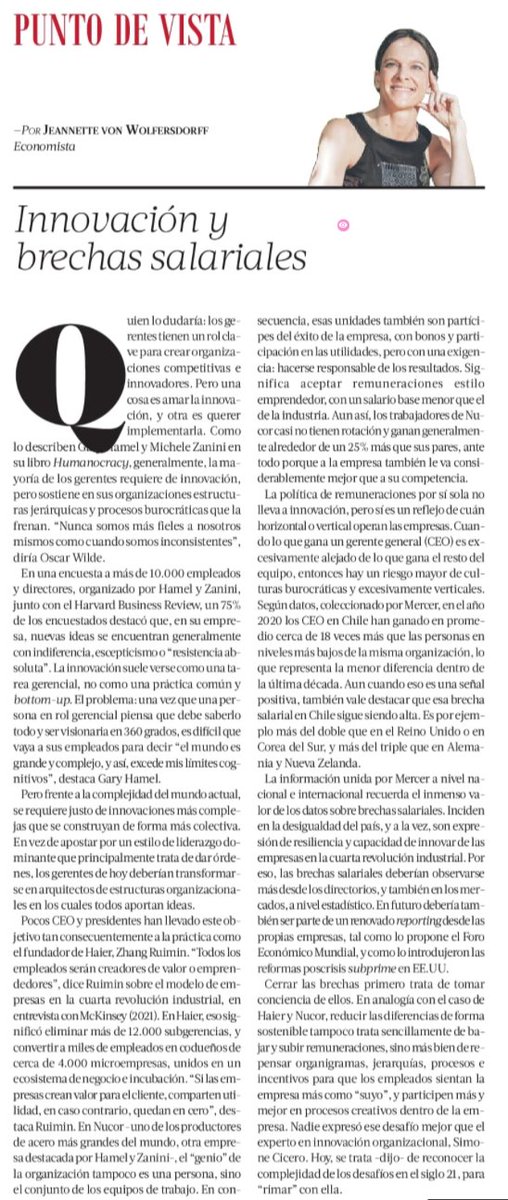 jvwolfersdorff's tweet photo. Brechas salariales &amp; Innovación: una columna para el @pulso_tw de hoy. 👇🏻 https://t.co/H9xTXc7spE https://t.co/F68ku44sme