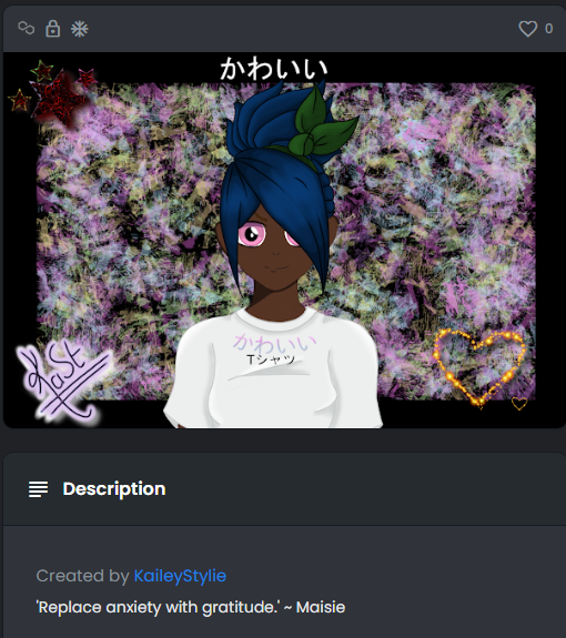 #Kawaiiteenager quote of the day, by a teenager for the teenager in you. 

'Replace anxiety with gratitude.' ~ Maisie

❤️💬🔁♻️

#NFT #NFTCommunity #PolygonNFT #NFTArtist #quotesoftheday #nftcollectors