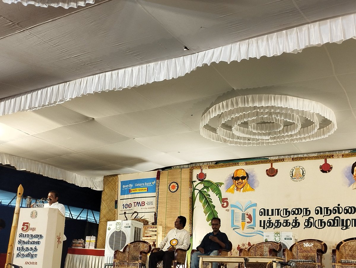 nellaibookfair's tweet photo. "வாழும் தமிழ்" என்னும் தலைப்பில் கவிஞர் மகுடேஸ்வரனின் சிறப்புரை.. தற்போது நேரலையில்

https://t.co/mMZldWKPIY

#PorunaiNellaiBookFair #NellaiBookFair #Tirunelveli https://t.co/hruibfcGQx