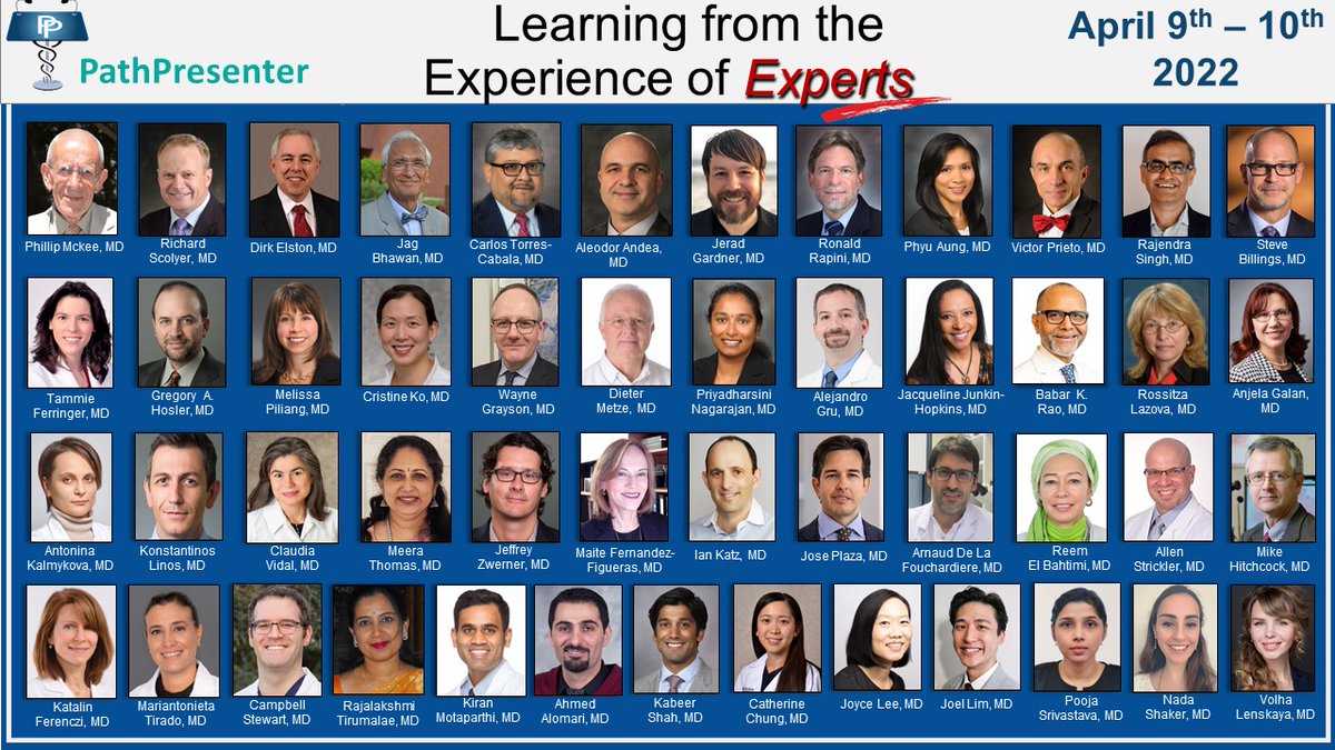 Registration open for another spectacular free dermatopathology learning experience from the Best of the Best. 45 spectacular speakers showcase cases that they struggled with and share their experiences on how they approached them.

conferences.pathpresenter.net/#/conference-u…
#pathology #dermatology