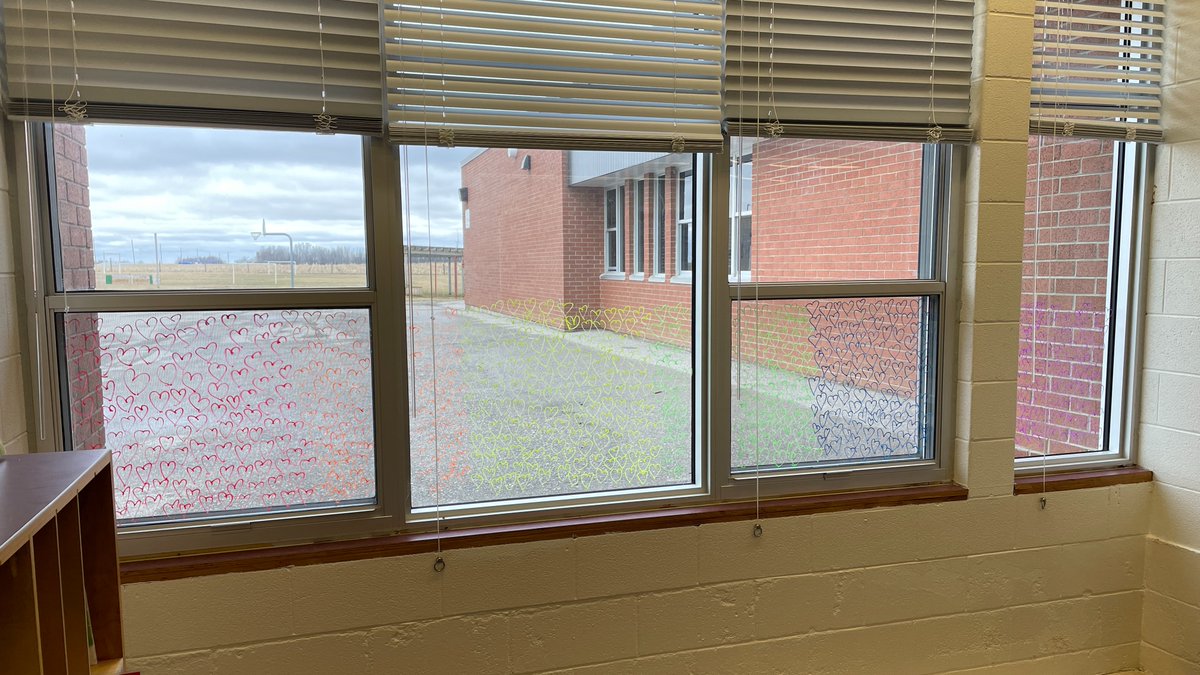 A garden of colourful hearts for our love of books and the arrival of spring.  #spring #bloom #rainbow