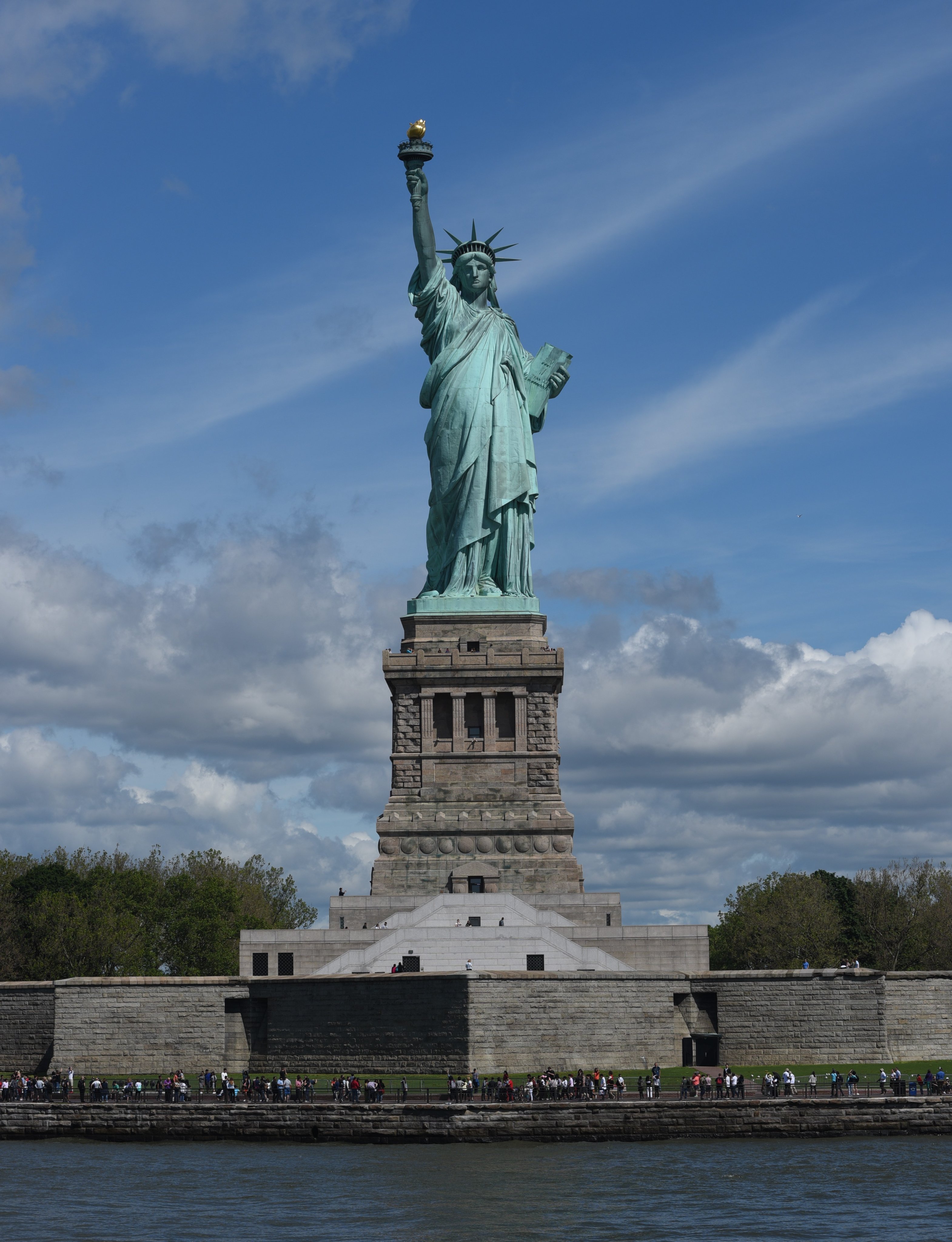 Front View Of Liberty Statue Pedestal
