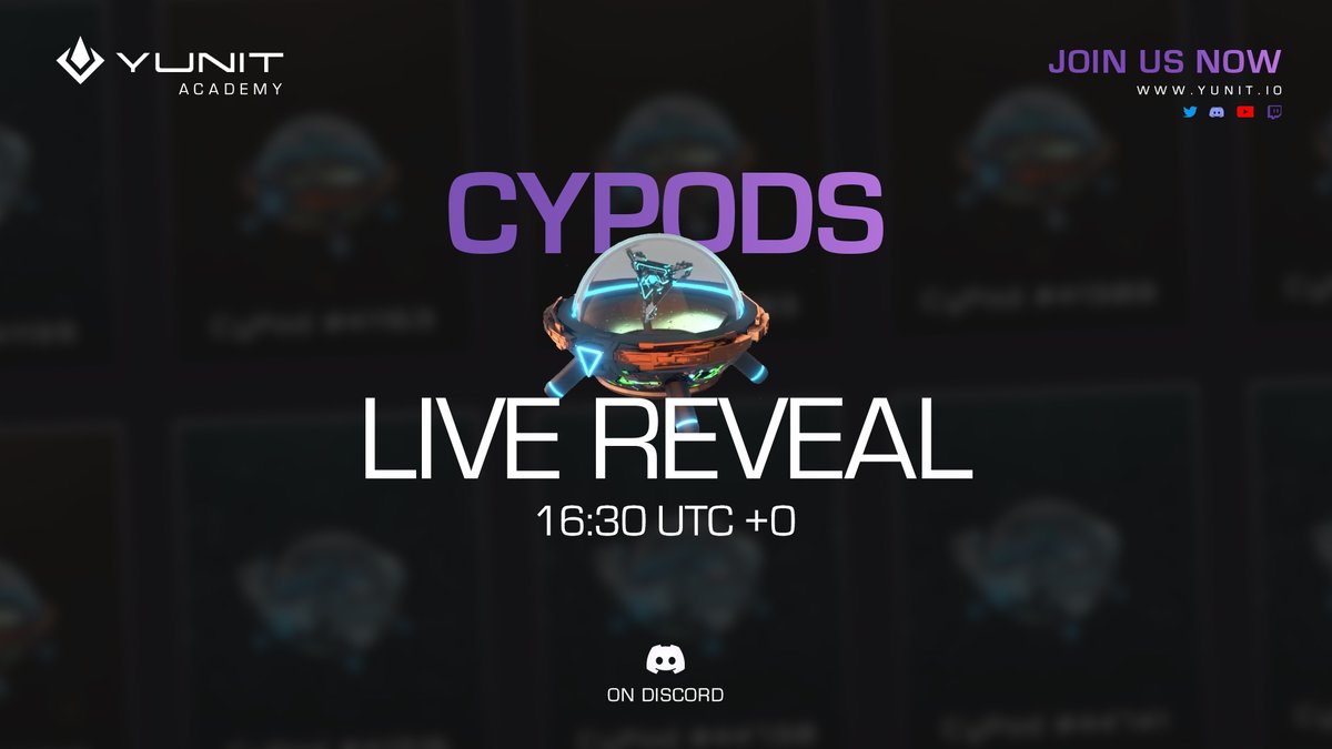 YunitGaming's tweet photo. We will be doing a live reveal of the opening of the CyPods on our Discord! @CyBallOfficial 

Join us at 16:30 UTC+0 on Discord! 👇🏽

https://t.co/BWhJgzKN57 https://t.co/IFpagOJYJn