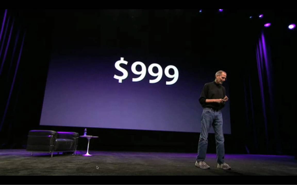 In 2010, Jobs was unveiling the iPad in one of his legendary product launches. While on stage passionately discussing scrolling experience & WiFi capabilities...He was setting a price anchor. The massive screen behind him displayed $999 (the assumed price of the iPad).