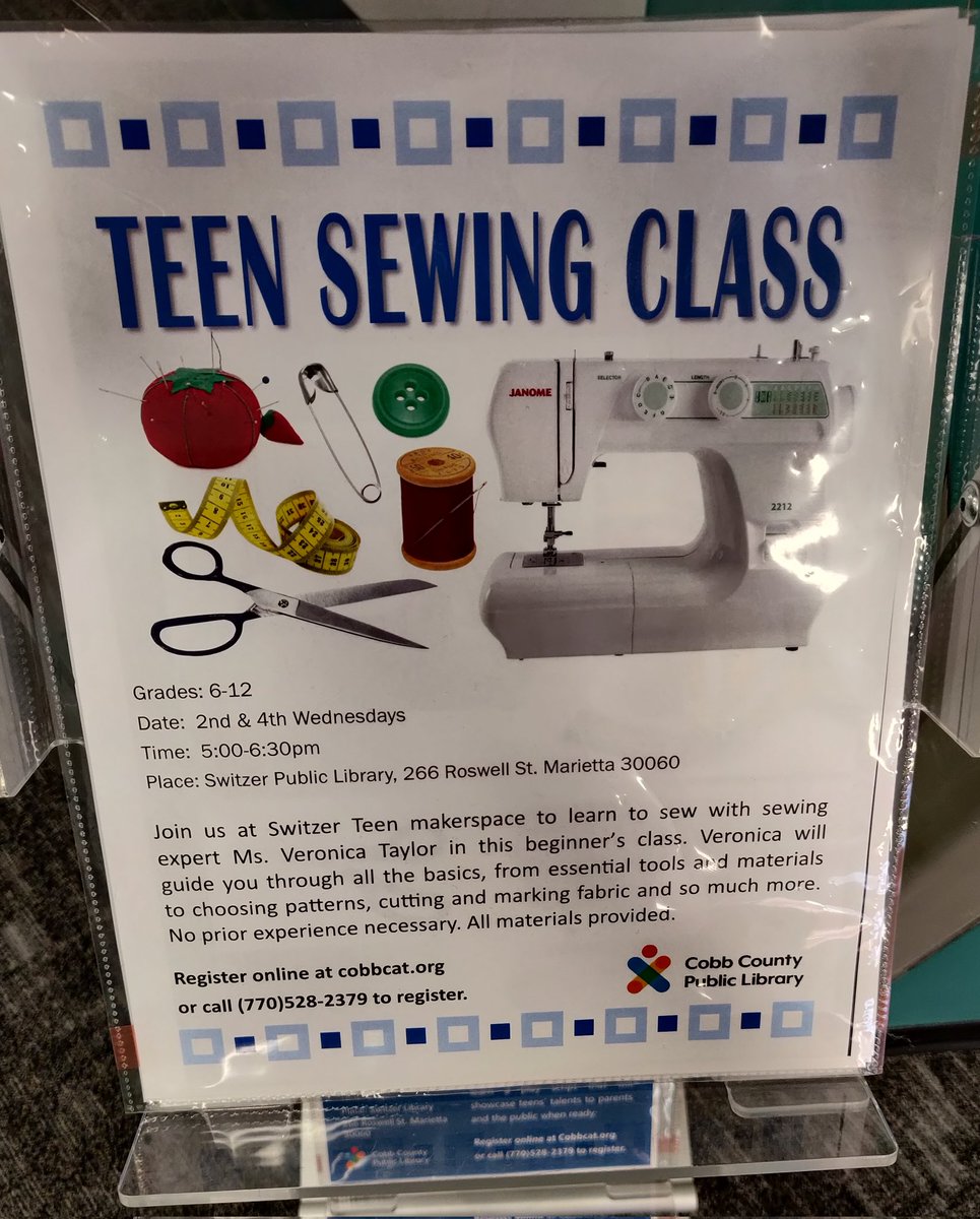 TeresaLibrary's tweet photo. Some teen programming offered at Switzer Library, the main branch of Cobb County Public Library System. #LIS7423 https://t.co/wCGMCkbNhB