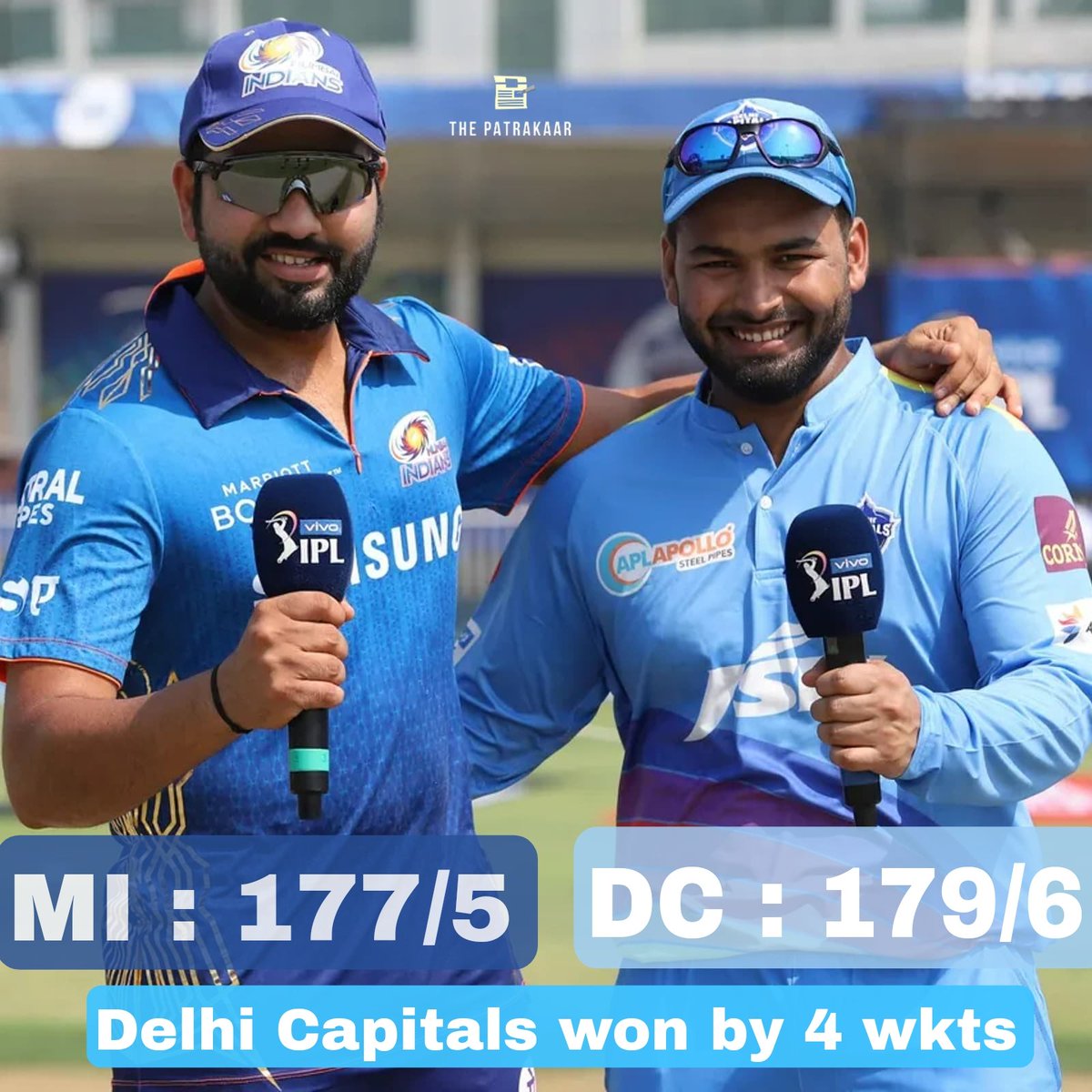 the_patrakaar's tweet photo. Winning the game From 10 overs 5 down, was a top effort from Delhi capitals. @akshar2026 was outstanding and so was @LalitYadav03 
#MIvDC #IPL https://t.co/uEN8KYCQCb