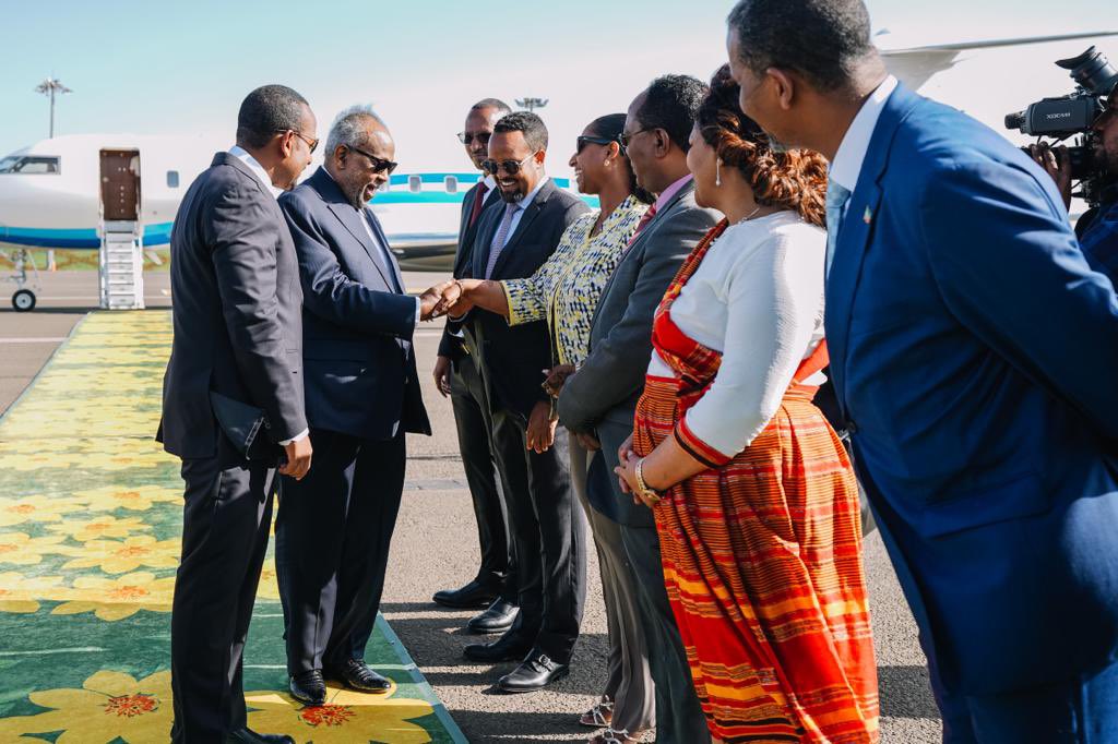 AbiyAhmedAli's tweet photo. I welcome my brother @IsmailOguelleh President of the Republic of Djibouti to his second home. I look forward our fruitful discussions on issues of common interest over the next two days. https://t.co/EOL9NfAgvk