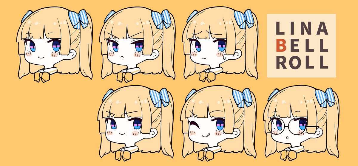 1girl striped bow bow blue eyes blonde hair hair bow smile  illustration images