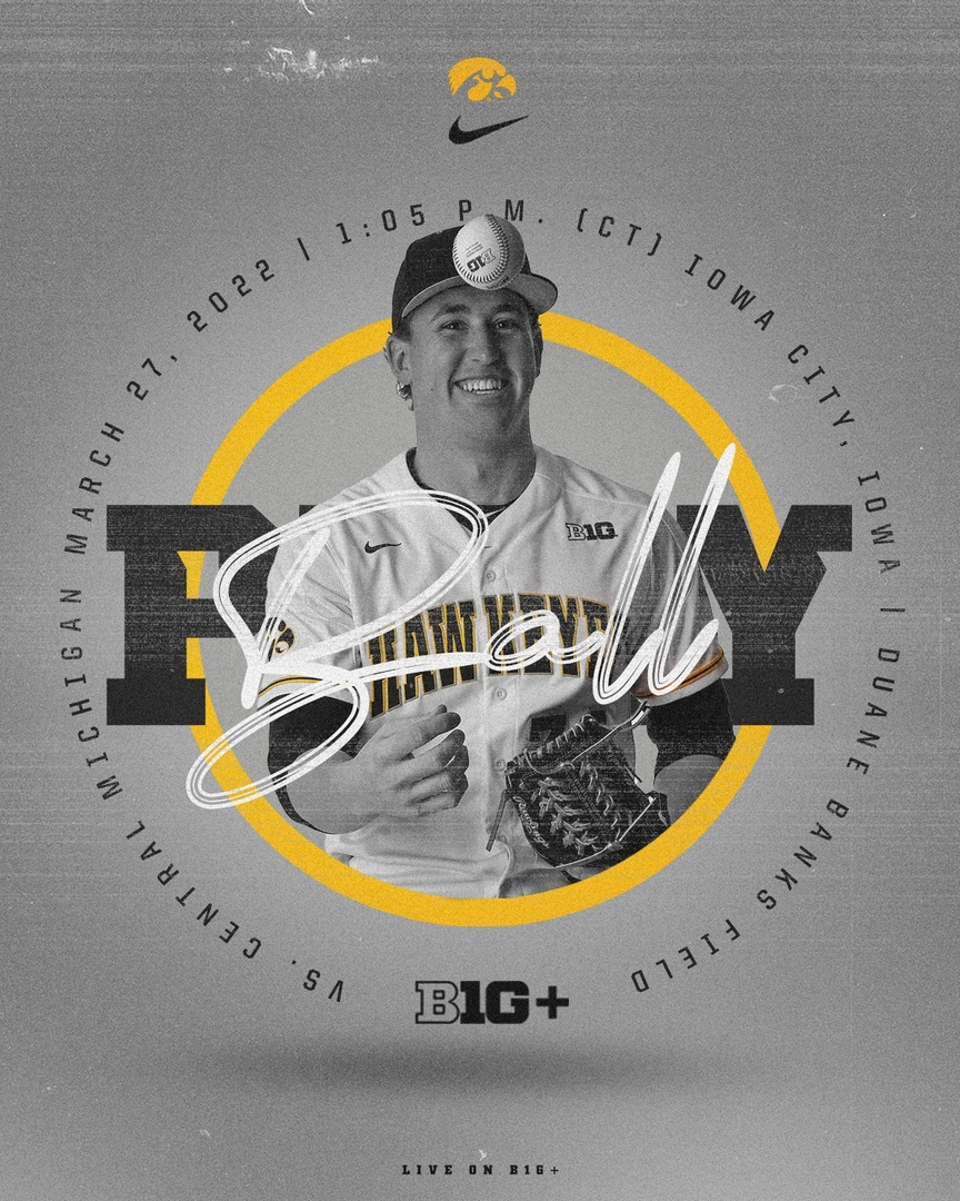 UIBaseball's tweet photo. Back at #Banks for the series finale!

🆚 @CMUBaseball
📍 Duane Banks Field | Iowa City, Iowa
⌚️ 1:05 p.m. (CT)
💻 BTN+ (https://t.co/1b37RAdVU5)
📊 https://t.co/bbxGoAVCmw 

#Hawkeyes https://t.co/36RIFXMSGB