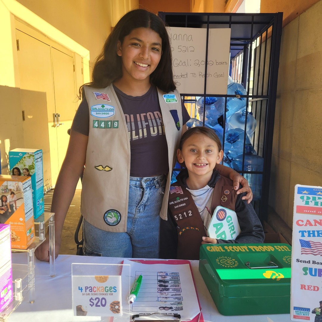 sdgirlscouts's tweet photo. Last call! Last call! Our Girl Scout Cookie™ entrepreneurs are closing up for the season today. Don’t miss your chance to stock up on your faves! #sdgirlscouts #gssd #BestPlace4Girls #cookies #gscookies #gssdcookies #girlscoutcookies #girlscoutcookieprogram #CookieCountdown https://t.co/6H3DIUDveZ