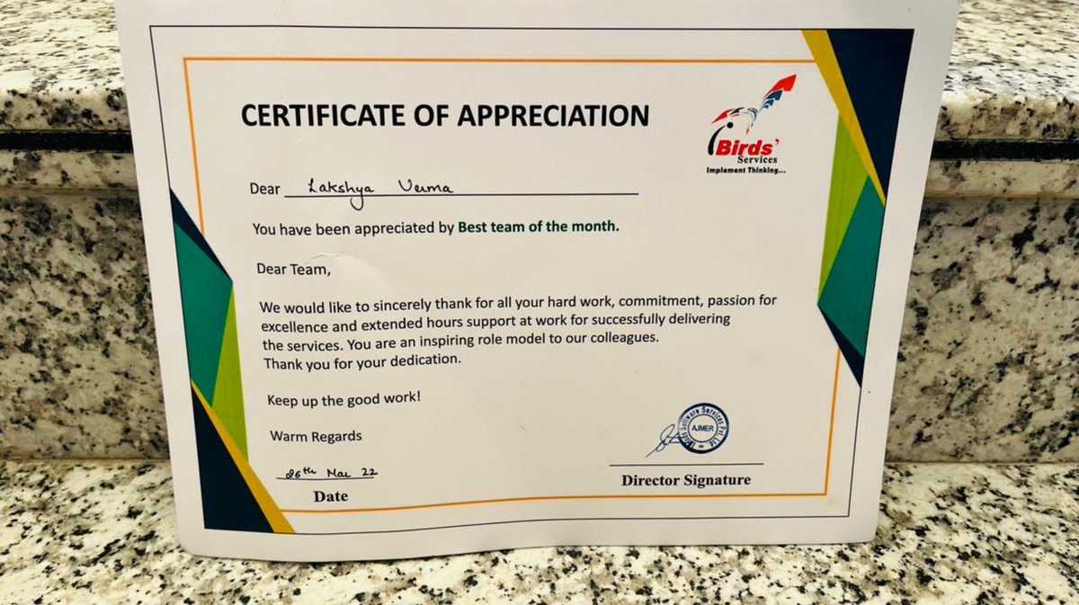vermalakshya07's tweet photo. When god gives you raise standard of giving instead standard of living.
Thanks allot to my surroundings who suppots me.
Promoted as TECHNICAL LEAD
@aslambari @NitinSharma0510 https://t.co/0fqhsY8GTh