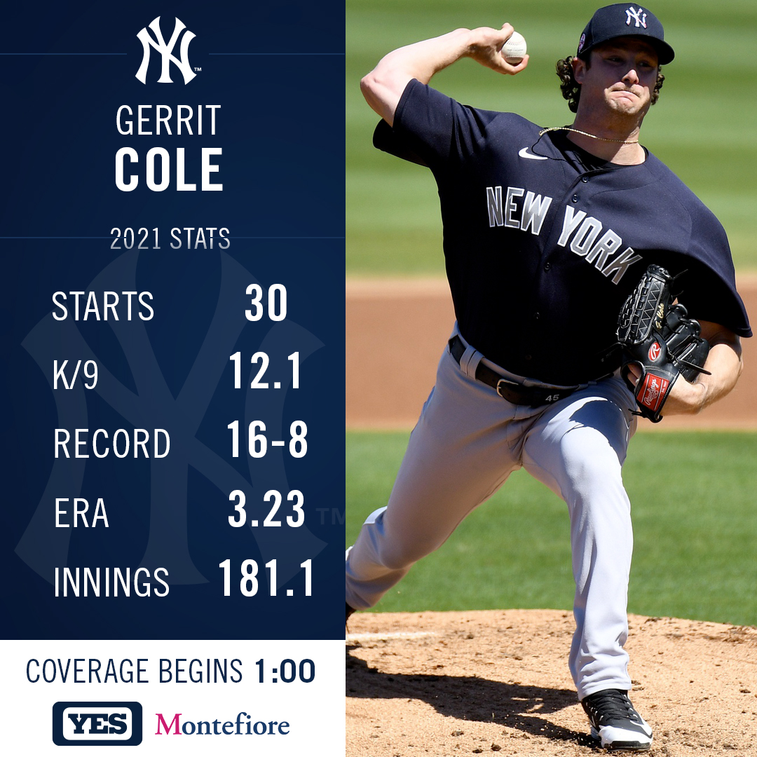 RT @YESNetwork: Gerrit Cole makes his 2022 spring debut today on YES at 1:00pm!

@MontefioreNYC https://t.co/9AjRbXfos1