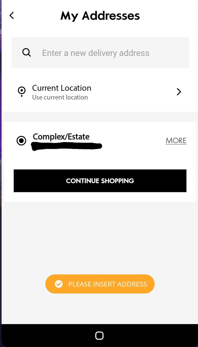 MrDeeKayZA's tweet photo. @WOOLWORTHS_SA keep getting this error on the Dash app asking to "Please insert address" even though it is already there.  Is there any issue? https://t.co/yGFC6YsPol