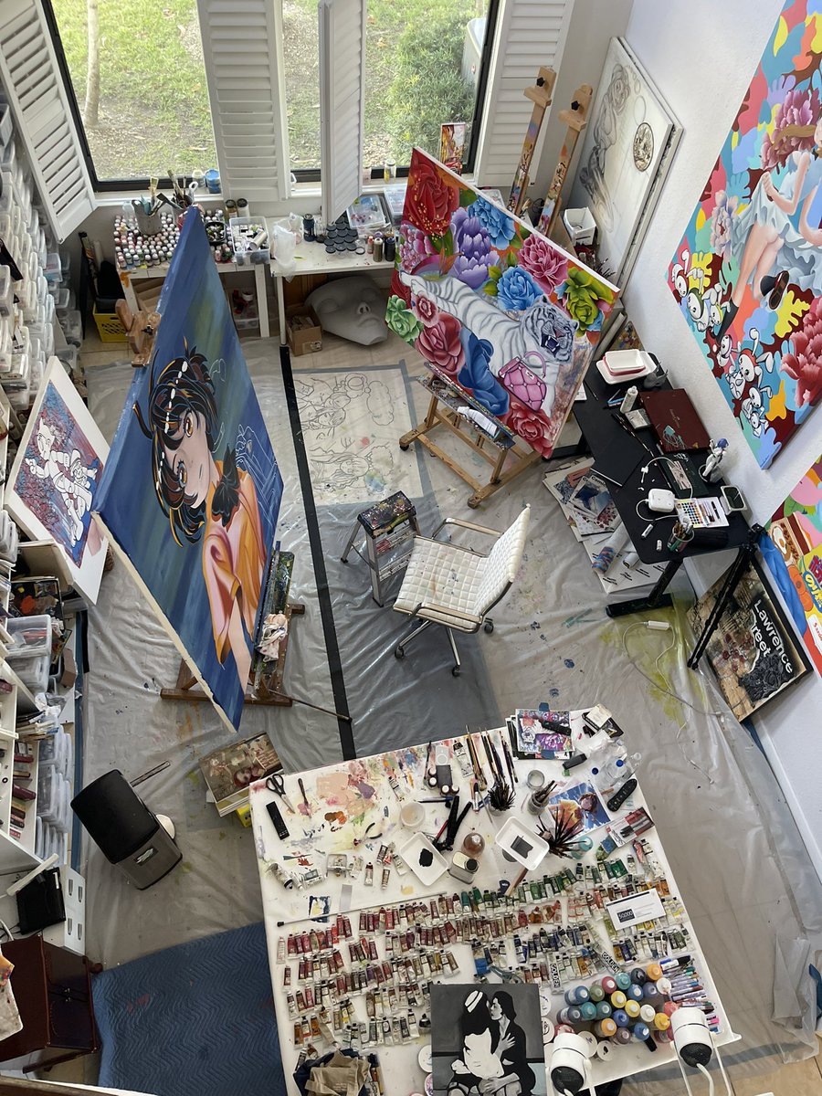 After a long week of traveling Florida for our wine company FUNWINE I’m finally home and diving into my paintings!