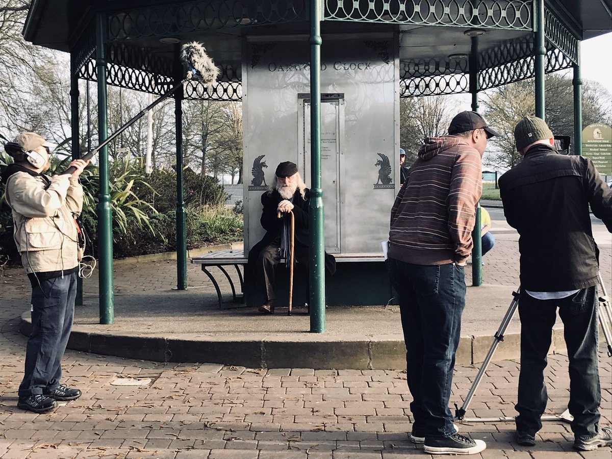 Filming again today at Oakwood Clock in Roundhay for “The Old Man at the Clock” 🎥🕰🎬 #shortfilm #mentalhealthawareness #filmmaking