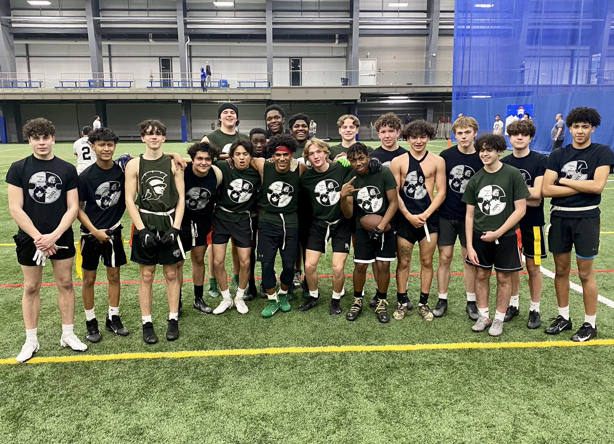VMCTrojansFball's tweet photo. Proud of r 2 Varsity Flag Teams who played in the Div 1 @PITFOOTBALL Final last night. Congrats to Team Green on their victory, and Adrian W, Jalen M, Isiah I &amp; Gibril K on their all-star selections!
‘Virtus et Honor’
@icvmcwpg
@PembinaTrails
@The_WHSFL
@chatfootball
@fbmanitoba https://t.co/4ot4u7IHn6