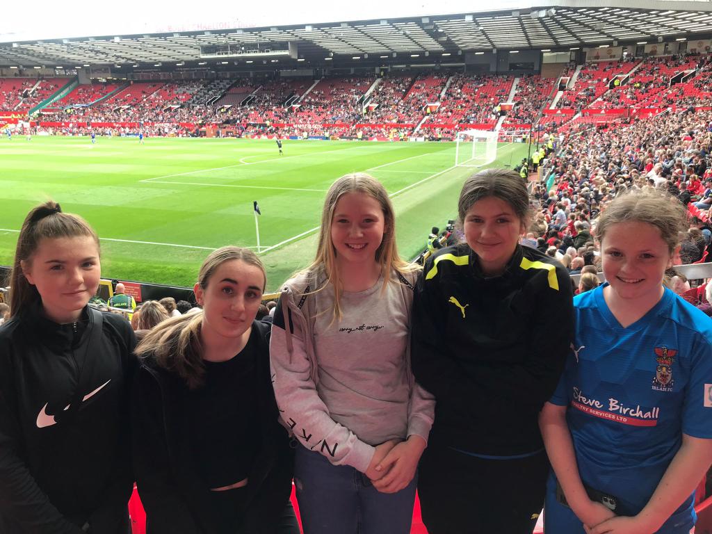 A few of the girls managed to convince their mums an afternoon at the match was a perfect Mother's Day gift!