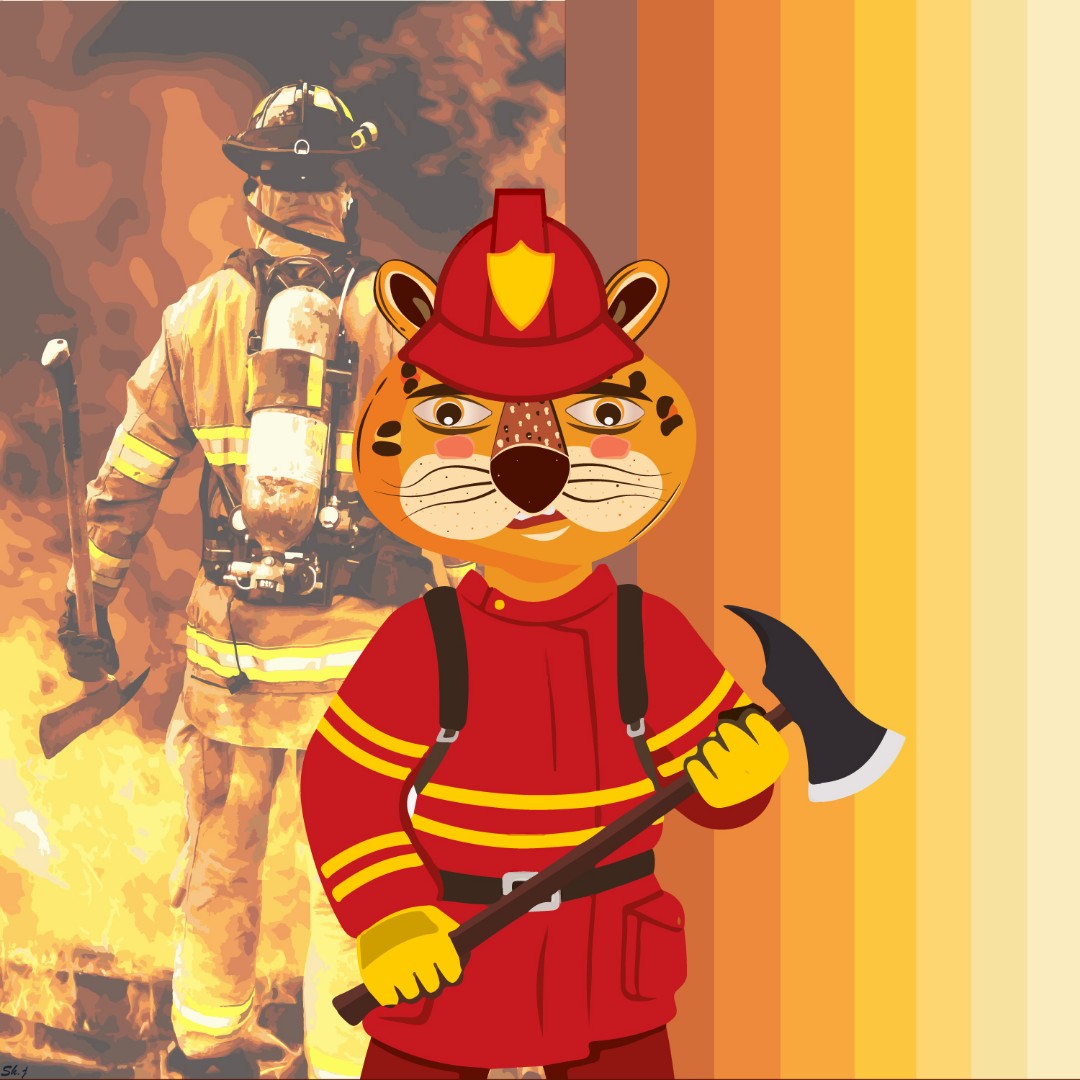 Leoopersian's tweet photo. The hardworking,gentleman and devoted man in our story is none other than Leo firefighter🧑🏻‍🚒🐯
Now my #NFTdigitalart available on #opensea @opensea
I hope you like it my friends
#OpenSeaNFT #NFTcollection #NFTdrop #nftcollectors
#NFTGiveaways #NFTartwork 
🌐https://t.co/snC21WxAiI https://t.co/BxkticTRTZ