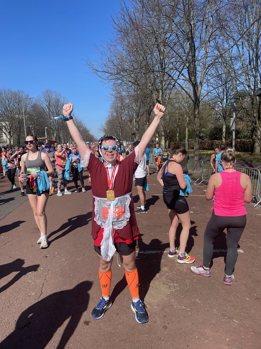 GillibrandPeter's tweet photo. WORLD RECORD*!!!!

Got home from hospital at 11:30pm last night and barely any sleep. But I completed the course in the boiling sunshine and raised (so far) £1,000 for the Intensive Care Unit!! 

Hardest day of my life yet - but brilliant to be back at the Cardiff Half. ❤️ https://t.co/Iya8Qra9To