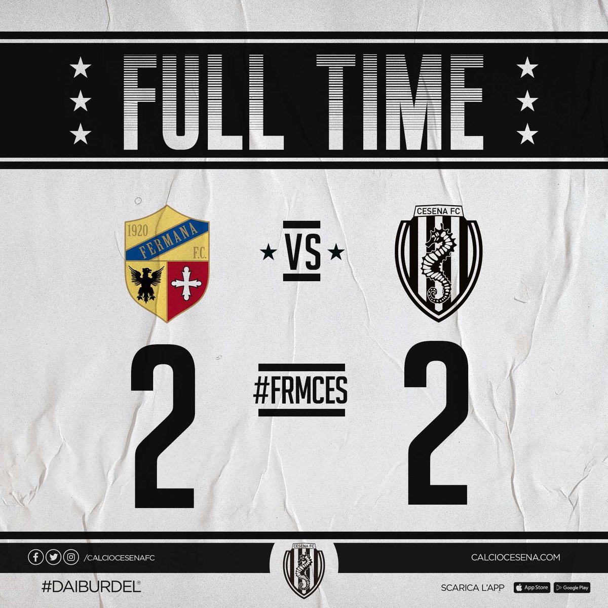 calciocesenafc's tweet photo. 50'st - finisce qui! Girandola di emozioni al Recchioni: nella ripresa ci facciamo rimontare il gol di #Pierini ma troviamo al 90' il 2-2 con #Caturano
#FRMCES 2-2 https://t.co/JqWklZsZ2s