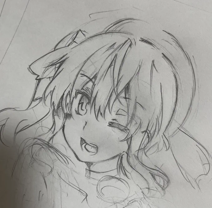 顔は上手く描けた(気がする)んだけど身体で挫折した 