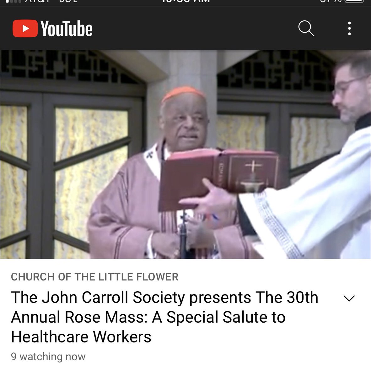 PaulaGwynnGrant's tweet photo. WATCH our #RoseMass, A Special Salute To Those Who Work in Healthcare, with #CardinalGregory from our Church of the Little Flower parish in Bethesda, Maryland. #WePray & we are immensely grateful for the gift and expertise of each of you. https://t.co/GJzWuucQ15 https://t.co/wyrLZlMYg5