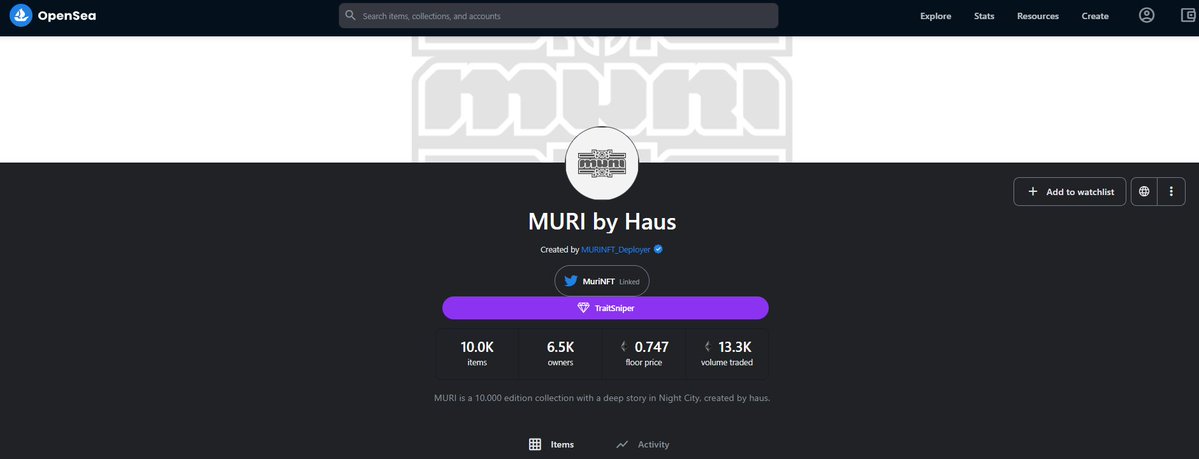 MuriAlphaGroup's tweet photo. Gm and welcome to all the new Night City Members! @MuriNFT floor is back up to .74 to start the day, nothing but great things happening in the community! ☕️❤️‍🔥

-

#MuriNFT #MURIbyHaus https://t.co/mfymCYrsCc