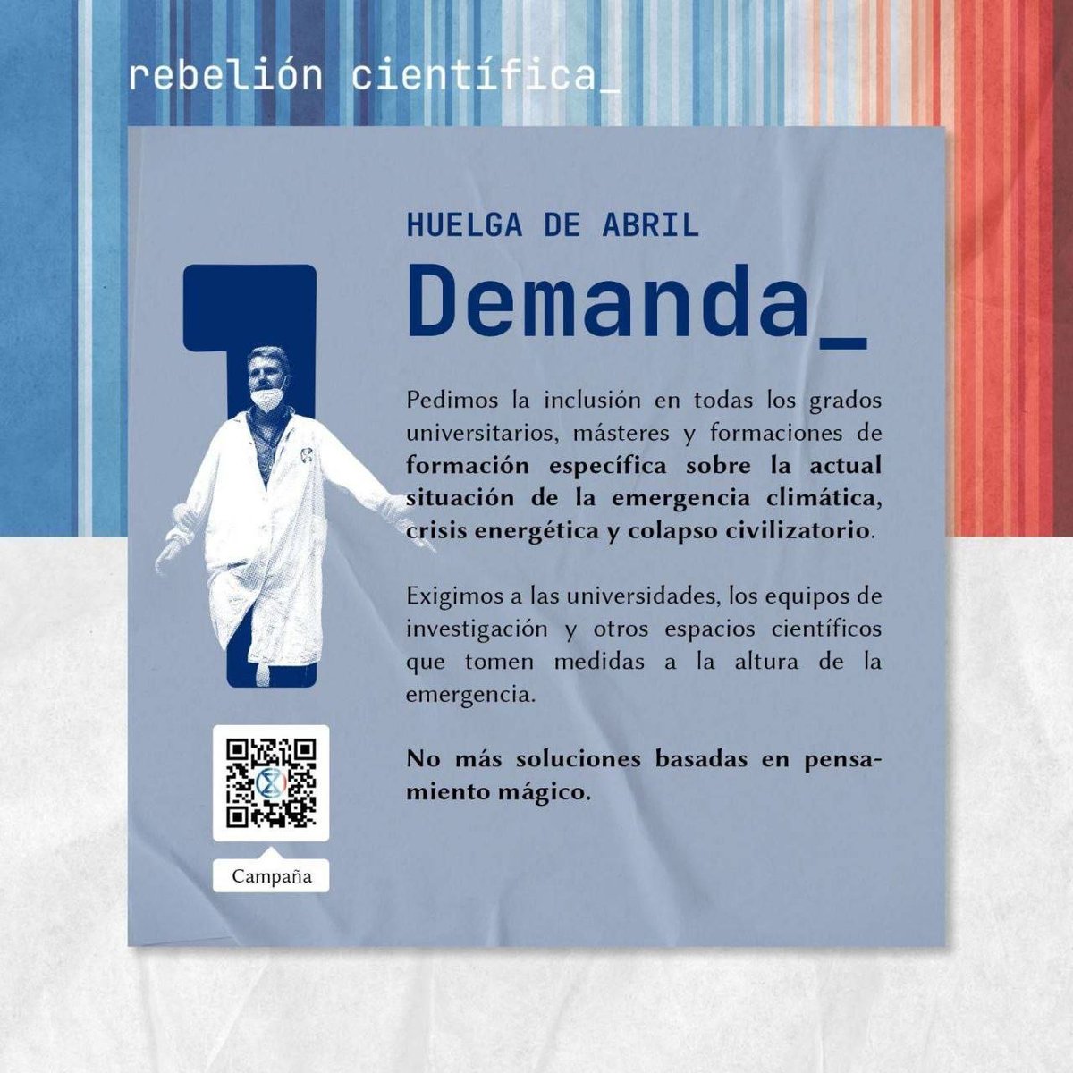 La semana del 4 al 9 de abril tendría que ser una Semana Grande.

tratarde.org/rebelion-cient…

Además de la acción de desobediencia civil del día 6, también habrá otro tipo de iniciativas que cabe llevar adelante en vuestras universidades y centros de investigación...