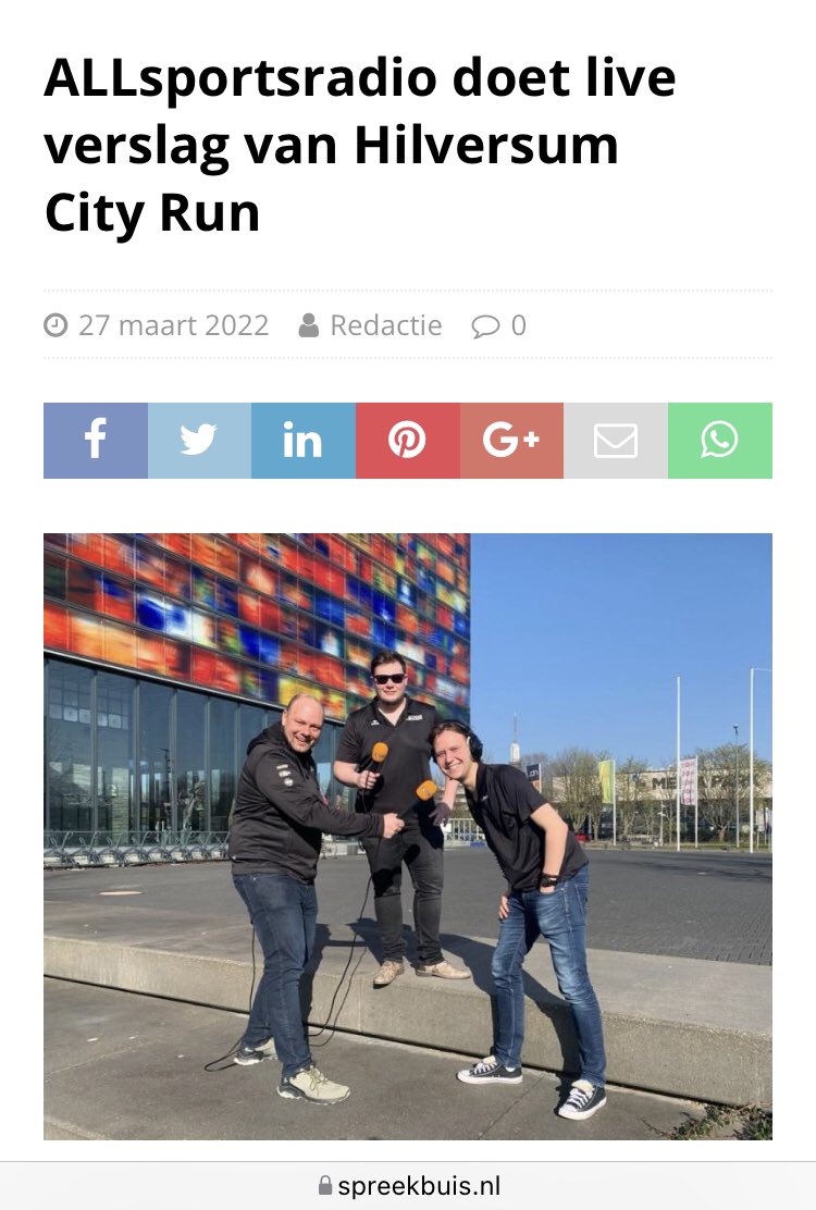 HsumCityRun's tweet photo. @ALLsportsradio is erbij! Jij ook? 
Schrijf je nu nog in!
#Spreekbuis.nl LiveHilversum #deleukste #cityrun #live #running    https://t.co/s8os88qwiS https://t.co/w4FHwBqcUK