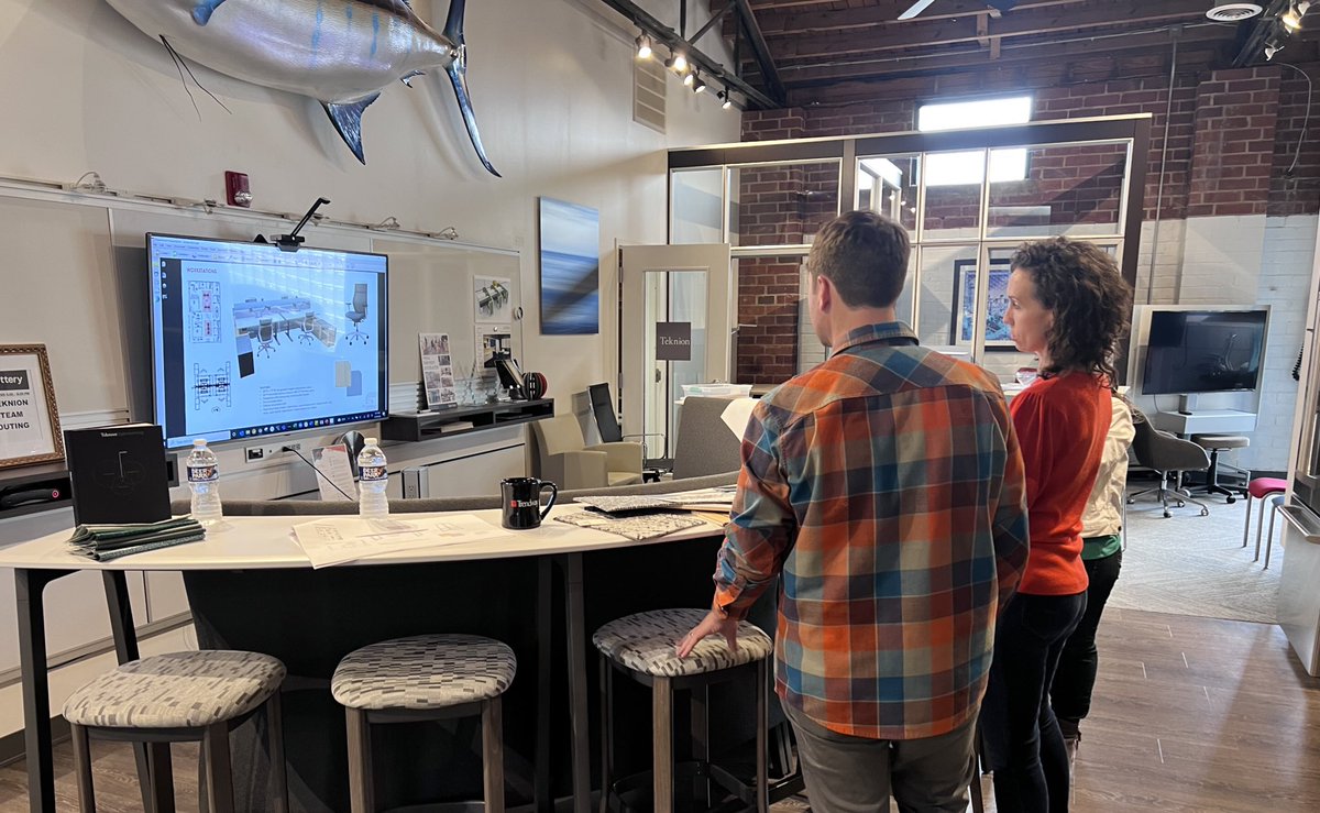 txbjoern's tweet image. Design meeting for our new @txtextcontrol office space in Charlotte. Open, transparent, communicative. For an effective work in open spaces, we will create a well thought-through office and collaboration concept. #innovationsfloor #projectincubator
