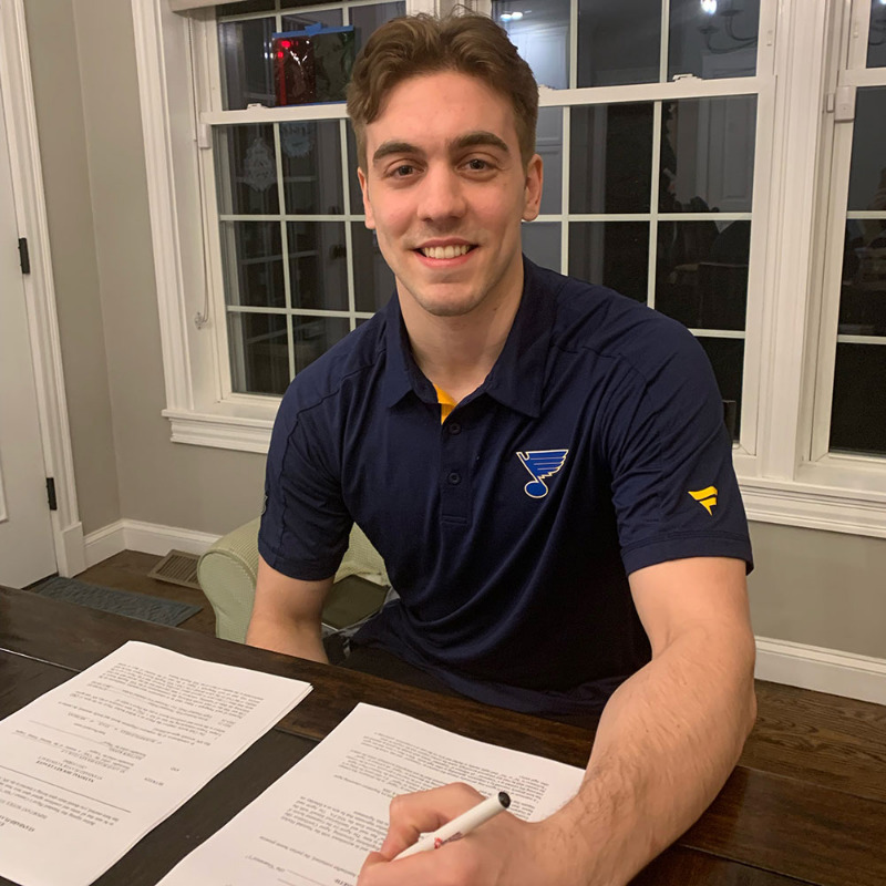 StLouisBlues's tweet photo. We've signed 2020 fifth-round pick Matt Kessel to a two-year entry-level contract. The deal will begin with the 2022-23 season. https://t.co/hOjjQ1aIvC #stlblues