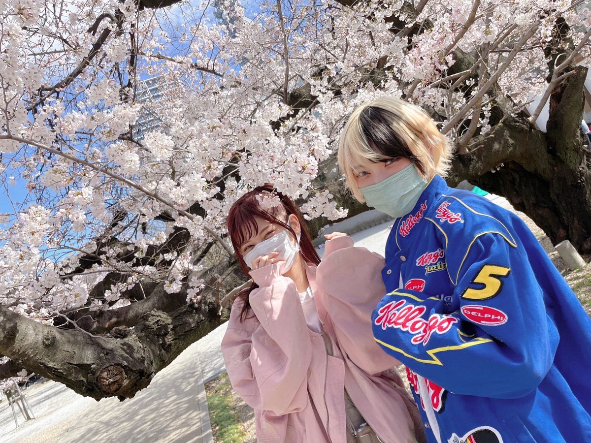 「名古屋の桜見れて嬉しいぺろりと 」|ぺろりん先生 (鹿目凛)のイラスト