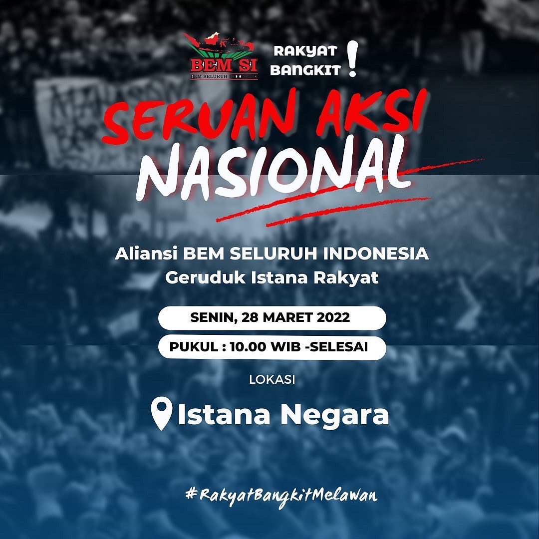 BESOK  JAM  :  10:00

Mahasiswa akan MELAWAN KEZALIMAN DEMI TEGAKNYA KEADILAN

Jam 10 pagi, tanggal 28 Maret 2022

.