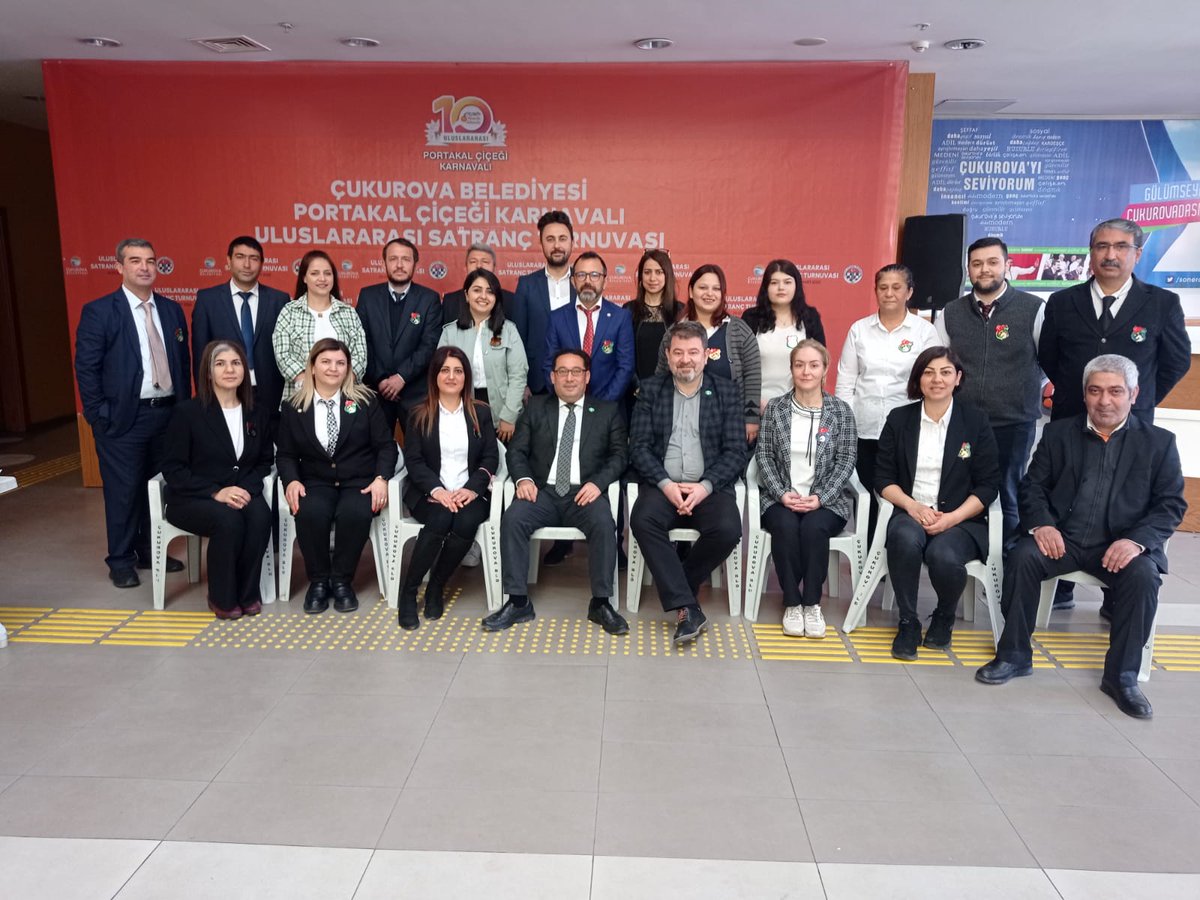 10.Portakal Çiçeği Karnavalı Çukurova Belediyesi Uluslararası Satranç Turnuvası Hakemlerimiz. 
Her zaman olduğu gibi muhteşem bir ekip. 
Emeğinize, yüreğinize sağlık. 
Çok teşekkürler. 
<a href="/TurkishChess/">Türkiye Satranç Federasyonumsu</a> <a href="/GSB_Adana/">Adana Gençlik ve Spor İl Müd.</a> <a href="/NisandaAdanada/">Nisan'da Adana'da</a> <a href="/AHBozkurt001/">Ali Haydar Bozkurt</a> <a href="/ilhamigunsel/">İlhami Günsel</a>
#portakalçiçeğikarnavalı