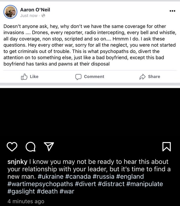 #abuse #war #ukraine #divert #gaslight #manipulate #distract   &ldquo;Look over there&rdquo; https://t.co/CcknEK<a href="/tag/abuse"class="tags">#abuse</a><a href="/tag/war"class="tags">#war</a><a href="/tag/ukraine"class="tags">#ukraine</a><a href="/tag/divert"class="tags">#divert</a><a href="/tag/gaslight"class="tags">#gaslight</a><a href="/tag/manipulate"class="tags">#manipulate</a><a href="/tag/distract"class="tags"><span>#distract</span></a>