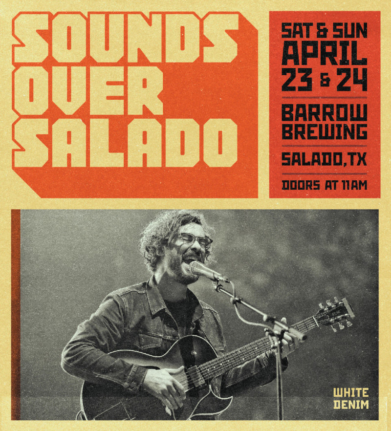 Do512's tweet photo. Two dynamic bands in American rock and roll — Austin's @whitedenimmusic and @thestonefoxes from San Francisco headline over two nights at the first ever Sounds Over Salado music festival at @barrowbeer on April 23 &amp; 24. Get tickets here! https://t.co/uB4nzahZDD https://t.co/Raw0D4lNZQ