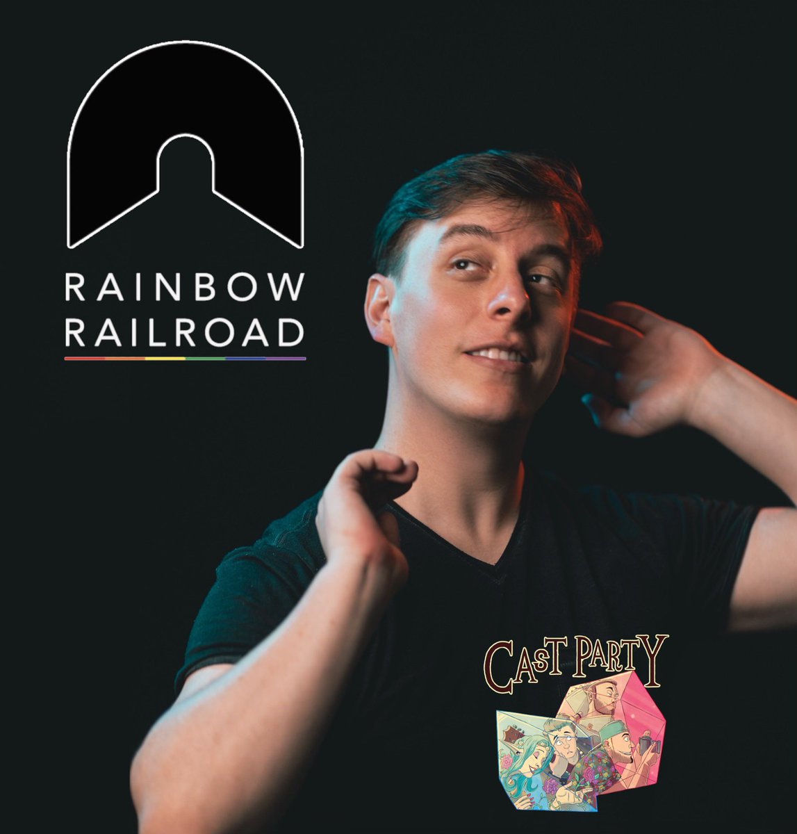 CastPartyDND's tweet photo. Only a few hours left to enter our @ThomasSanders x Cast Party Giveaway! 🎬⚔️

Enter for your chance to win a signed poster by Thomas for his show, Roleslaying With Roman, tons of dice, merch, and so much more! All while supporting @RainbowRailroad 💜

https://t.co/qdLcemLeiv https://t.co/2qlNHeb7Q5