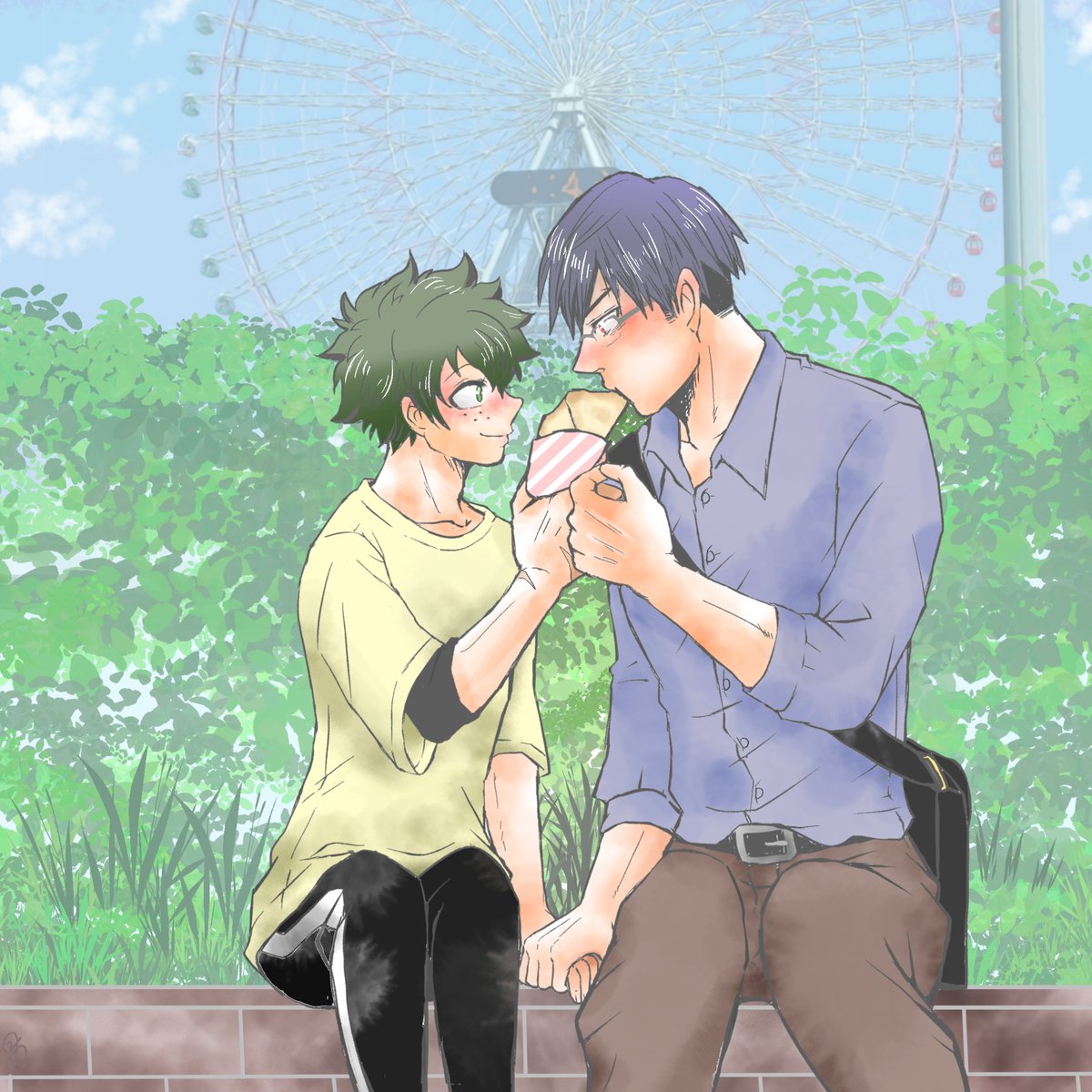 sheep_tsukiyama's tweet photo. 落描きiideku

休日遊園地デート
お手手繋いでクレープは半分こ♡ https://t.co/bySeLdaO8b