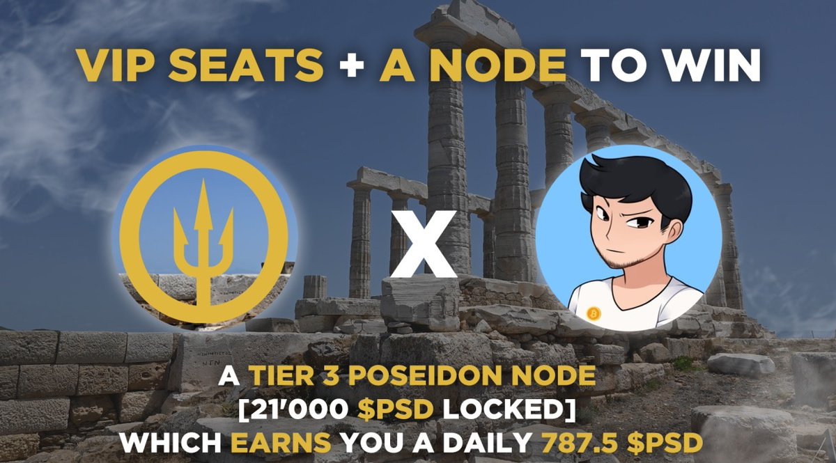lionel_tlse's tweet photo. [🎁#GIVEAWAY🎁]

En collaboration avec @NodesPoseidon🔱
 
#NaaS sur la blockchain $METIS qui va proposer un rendement  a 3.75%/d

🏆 A GAGNER

• 1 NODE [150$]
• 3 VIP SEATS

REGLES⤵️

🔸RT + LIKE + Follow 
🔸TAG 2 FRIENDS
🔸Join disc https://t.co/GADmpaaebe

⏰48H

+ d'infos 👇🏻 https://t.co/Xxfm0Z3sb9