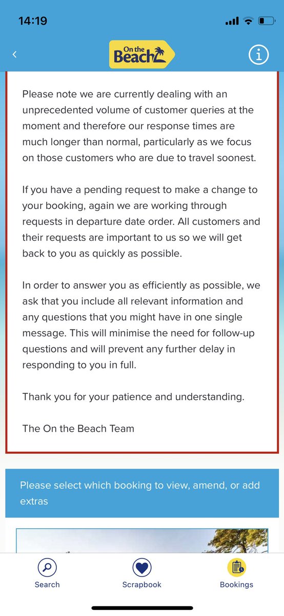 Adysaint1's tweet photo. @OntheBeachUK @clarefeens we had to make 3 separate bookings 13 people you have confirmed 2 of the bookings but not the 3rd so I’m confused as attached you state you deal with bookings in date order so why confirm only 2?I’m a regular customer and have introduced many can you sort asap https://t.co/J6QIlVHK6V