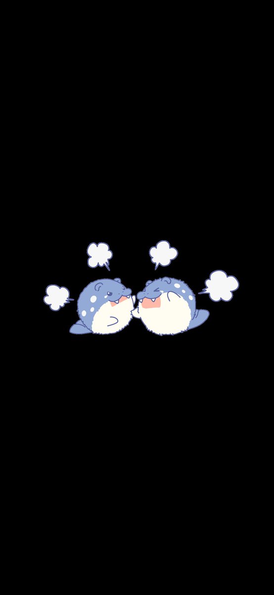 「けんかザラシ
と仲直りザラシ
壁紙サイズです! 」|シパソのイラスト