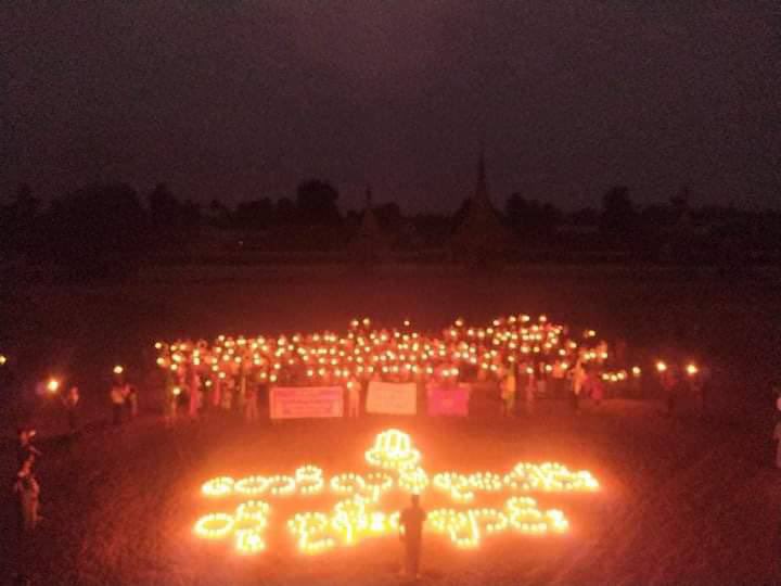 minoo0708's tweet photo. A candle lights strike was staged by residents in Sone Chaung village, Yinmarpin Township. #FckTheFascistMilitary #2022Mar27Coup #WhatsHappeningInMyanmar https://t.co/2F7mHn6tCL