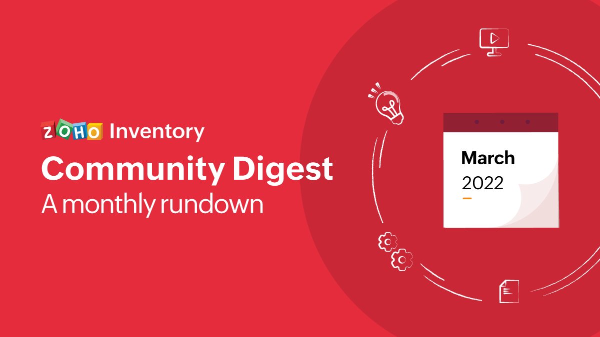 ZohoInventory's tweet photo. Want to learn how @ZohoInventory can manage preset credit card charges for customers? Take a look at some of our important features in Zoho Inventory this month along with a set of tips and updates in our #CommunityDigest. https://t.co/QxxXKExGjr  
#Compliance https://t.co/rkkFcWzyGq