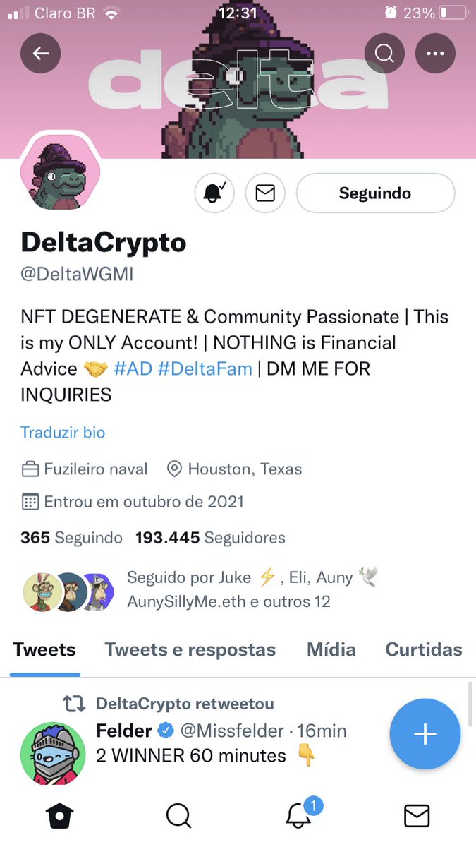 pedronftex's tweet photo. @Missfelder @DeltaWGMI Done ✅ https://t.co/zaBs5pwK0O