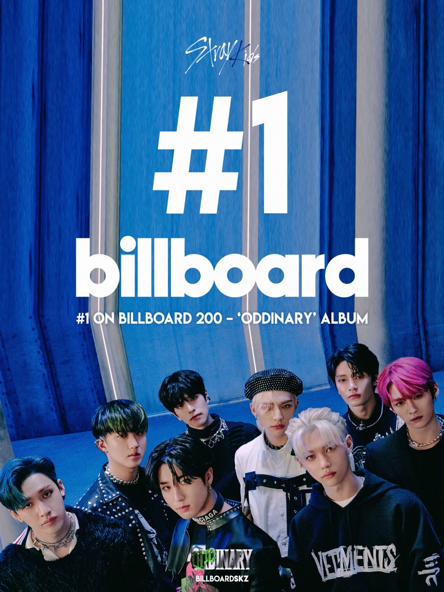 Stray Kids #ODDINARY album debuts #1 on Billboard 200! 🏆 It is